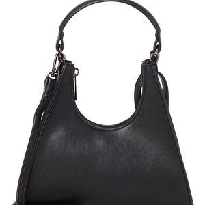 No Boundaries Women's Trapezoid Mini Crossbody Handbag Black